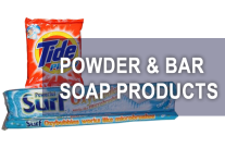 Powder and bar soap products
