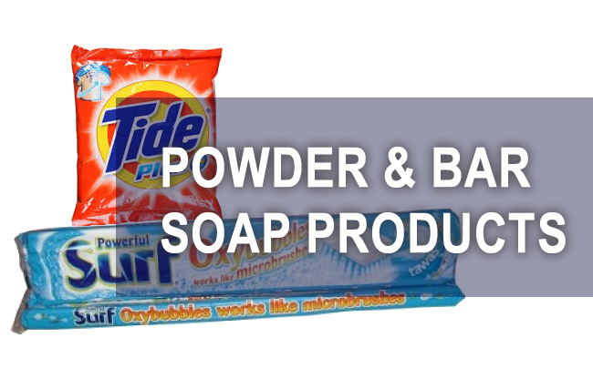 Powder and bar soap products